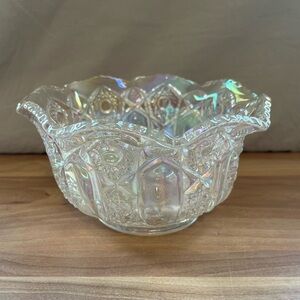 L.E. Smith Carnival Iridescent Glass Bowl